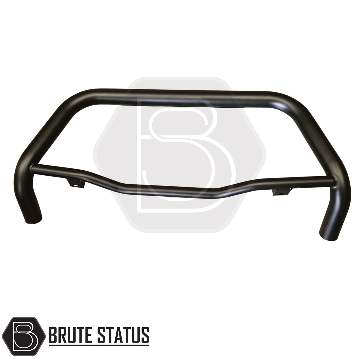 Volkswagen Amarok 2023+ bull bar in matte black with heavy-duty carbon steel construction and bumper protection