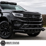 Volkswagen Amarok facelift model fitted with heavy-duty black city bar showcasing off-road styling and TÜV-certified design