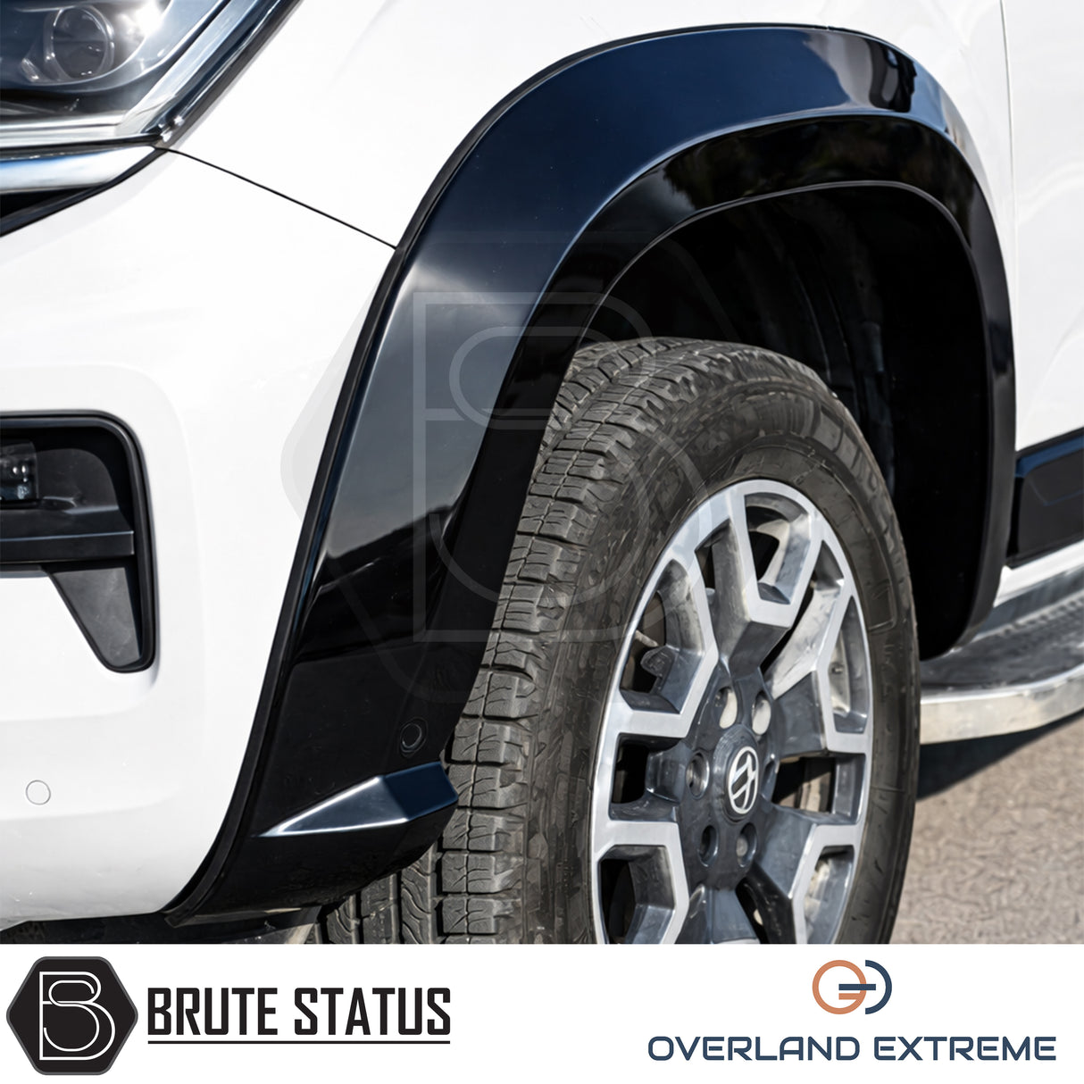 Volkswagen Amarok 2023+ Gloss Black Wide Arch Kit Overland Extreme, premium wheel arch extensions for Double Cab pickup trucks.