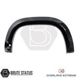 Aftermarket Volkswagen Amarok 2023+ gloss black wheel arch extensions designed for adventure, overland and off-road vehicles.
