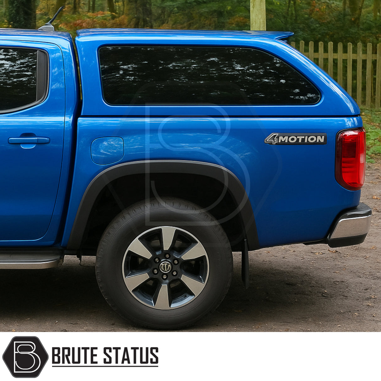 Volkswagen Amarok 2023+ Truckman Grand Hardtop Canopy with remote locking, featuring tinted windows and alloy wheel, enhancing security and style for your pickup.