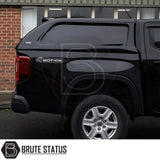 Cab-high Truckman L-Series canopy for Volkswagen Amarok 2023+ with enclosed load storage and LED interior light