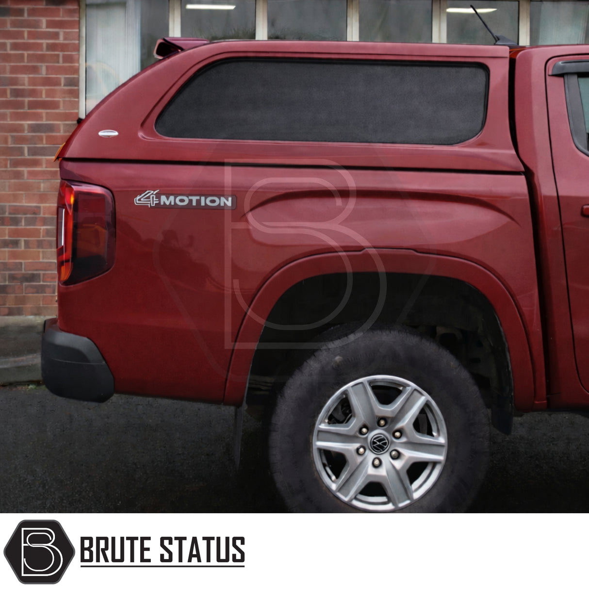 Volkswagen Amarok 2023+ Truckman L-Series Hardtop Canopy with remote locking, featuring a sleek cab-high design and secure solid sides, enhancing truck bed security.