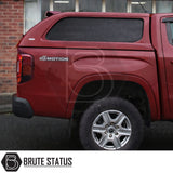 Volkswagen Amarok 2023+ Truckman L-Series Hardtop Canopy with remote locking, featuring a sleek cab-high design and secure solid sides, enhancing truck bed security.
