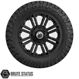 Premium Wolfrace Explorer Amazon wheels in matte black with 20 inch alloy design, all terrain tyres and 950kg load rating