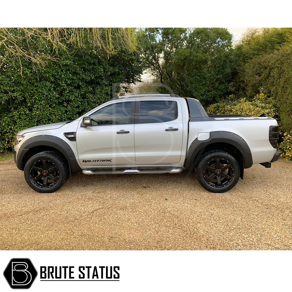 4.5" Extra Wide Flexible Fender Flares For Ford Ranger - Black PP Polyurethane 4x4 Body Kit